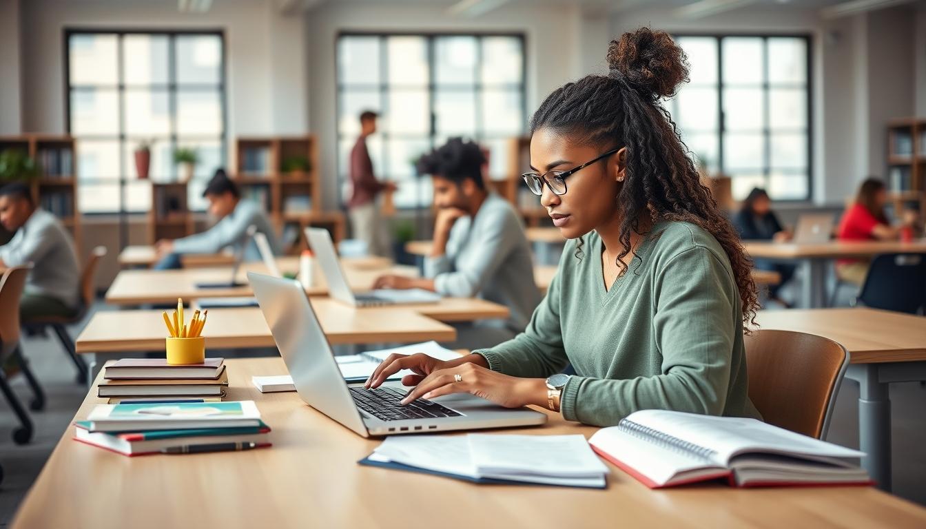 Structured study materials and learning resources on a desk